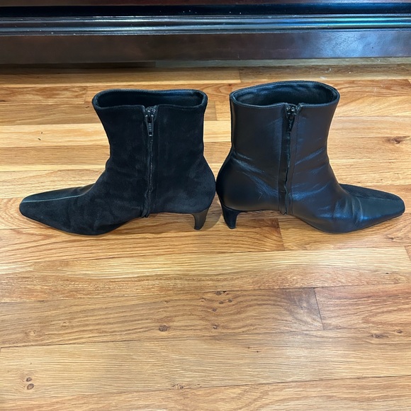 STAUD Black Leather/Suede Ankle Boots - Picture 5 of 14